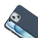 Apple iPhone 15 Kılıf M-safe Şarj Özellikli Karbon Fiber Görünümlü Zore Gros Kapak