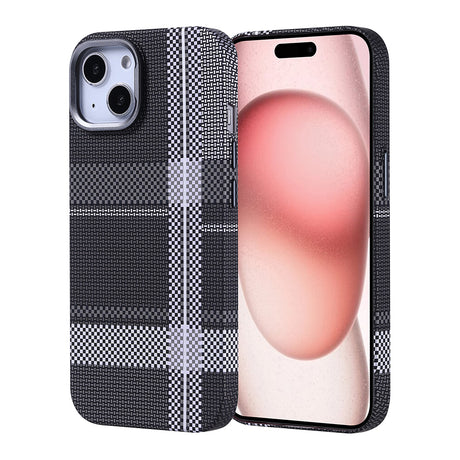 Apple iPhone 15 Kılıf M-safe Şarj Özellikli Karbon Fiber Görünümlü Zore Nekst Kapak