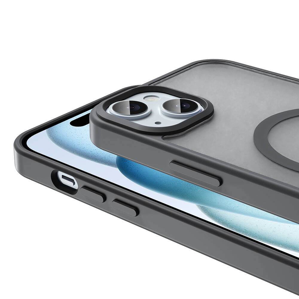 Apple iPhone 15 Kılıf M-safe Şarj Özellikli Mat Arka Yüzey Zore Sio Kapak