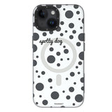 Apple iPhone 15 Kılıf M-safe Şarj Özellikli Polka Dot Desenli Youngkit Spots Serisi Kapak