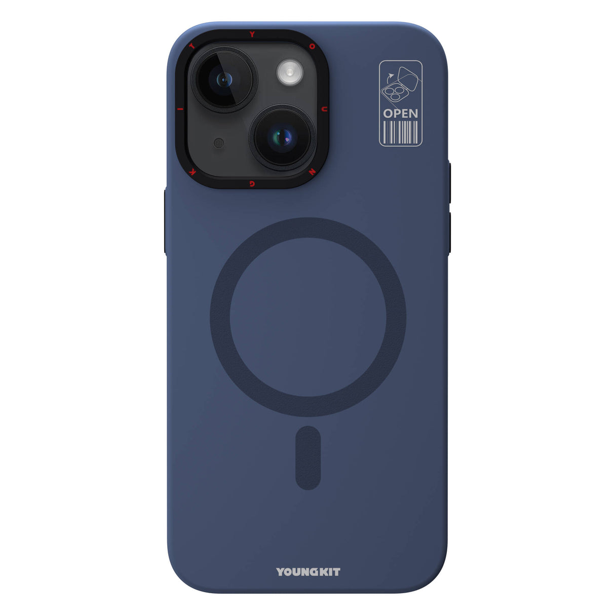 Apple iPhone 15 Kılıf M-safe Şarj Özellikli Standlı YoungKit Hermit Bracket Serisi Kapak