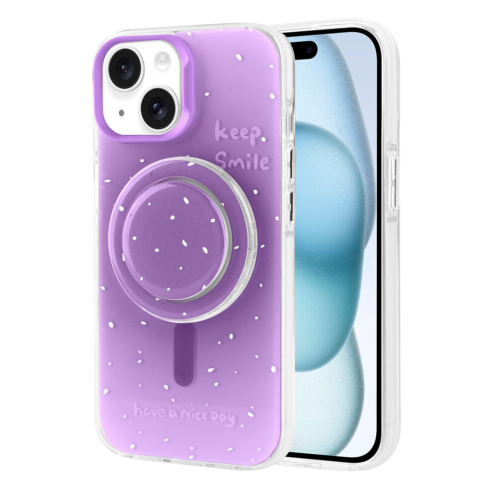 Apple iPhone 15 Kılıf M-safe Şarj Özellikli Tak-Çıkar Pop Soketli Zore Tiktok Kapak