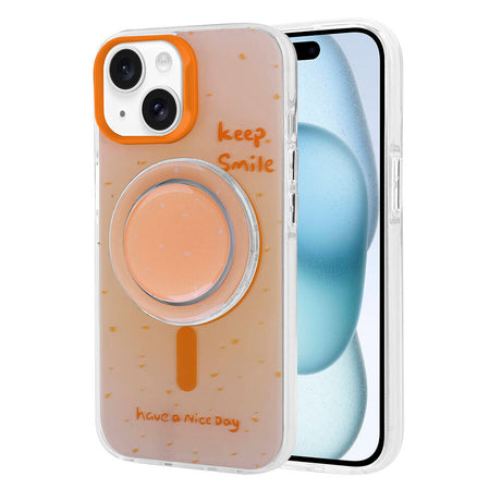 Apple iPhone 15 Kılıf M-safe Şarj Özellikli Tak-Çıkar Pop Soketli Zore Tiktok Kapak