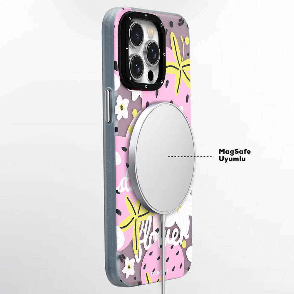 Apple iPhone 15 Kılıf M-safe Şarj Özellikli Yaz Meyvesi Desenli Youngkit Fruity Flavour Serisi Kapak