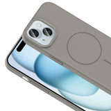 Apple iPhone 15 Kılıf M-safe Şarj Özellikli Zore Ruby Sert Kapak