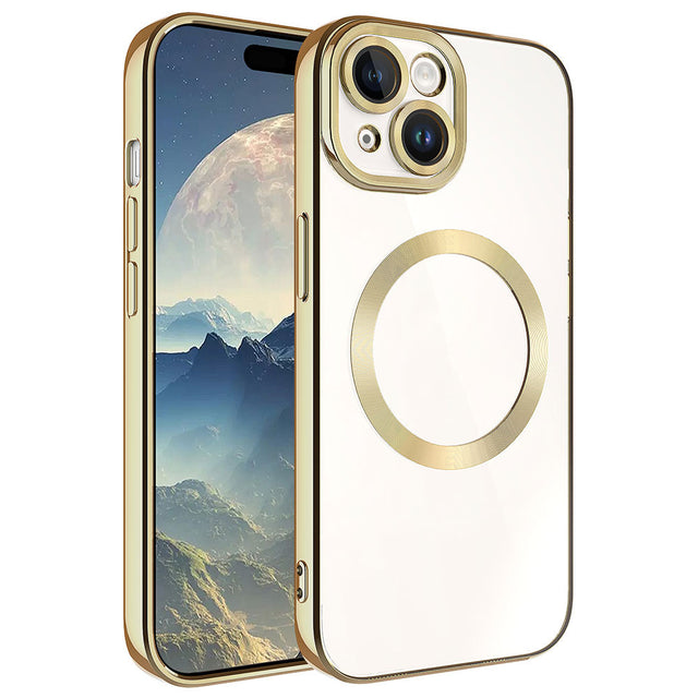 Apple iPhone 15 Kılıf M-safe Wireless Şarj Özellikli Zore Setro Silikon