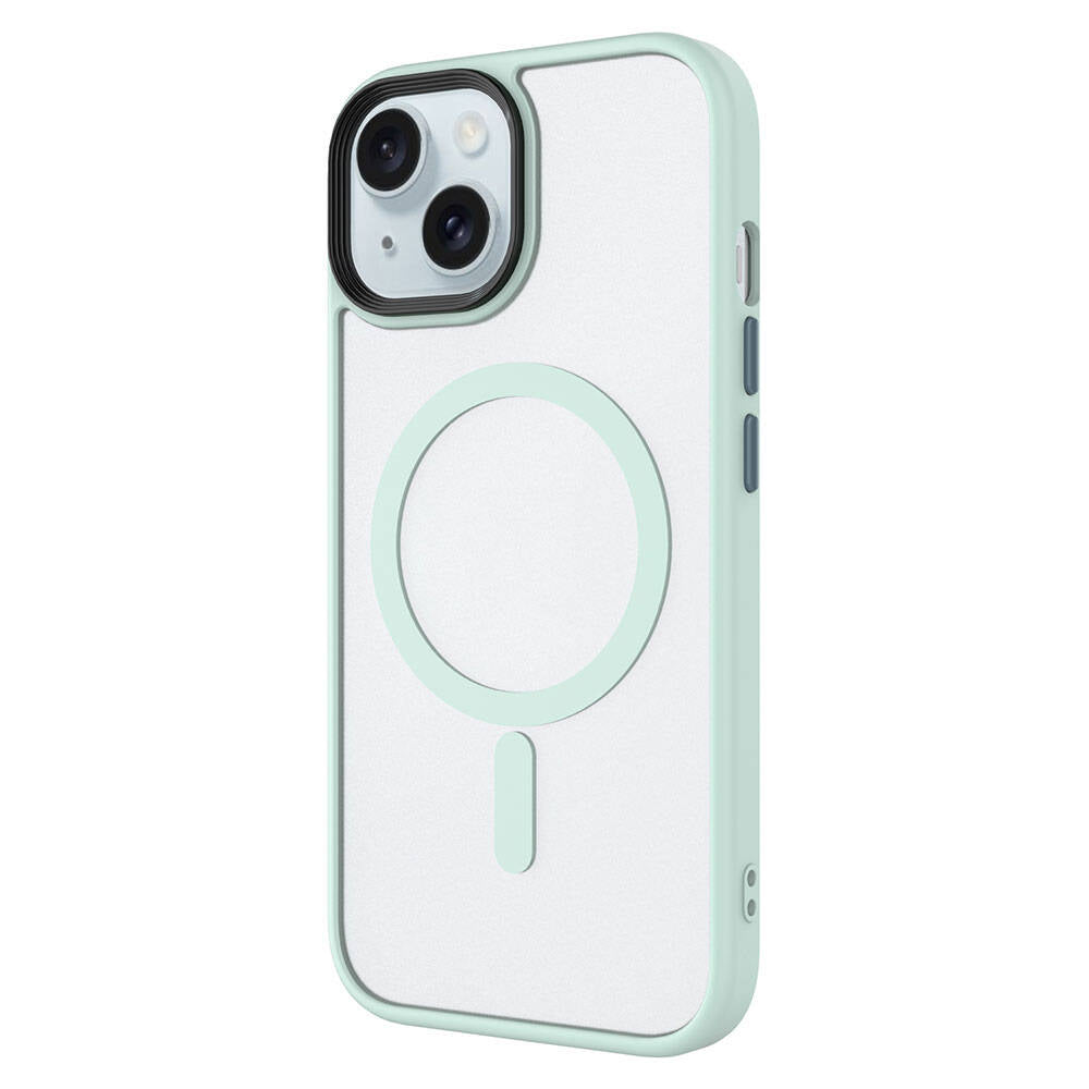 Apple iPhone 15 Kılıf Mat Arka Yüzey Wireless Şarj Özellikli Zore Flet M-safe Kapak