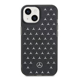 Apple iPhone 15 Kılıf Mercedes Benz Çift Katmanlı Yıldız Desenli Dizayn Kapak
