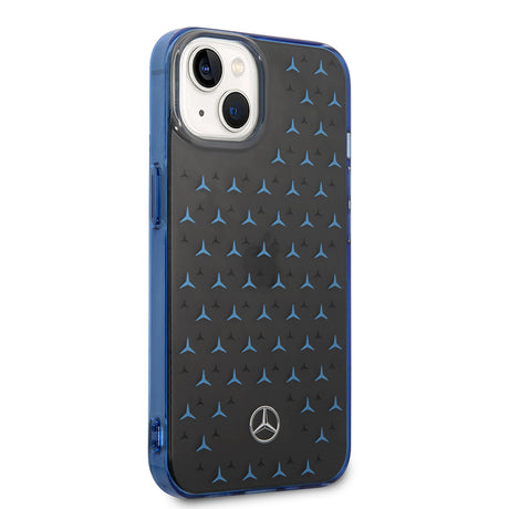 Apple iPhone 15 Kılıf Mercedes Benz Çift Katmanlı Yıldız Desenli Dizayn Kapak
