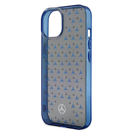 Apple iPhone 15 Kılıf Mercedes Benz Çift Katmanlı Yıldız Desenli Dizayn Kapak