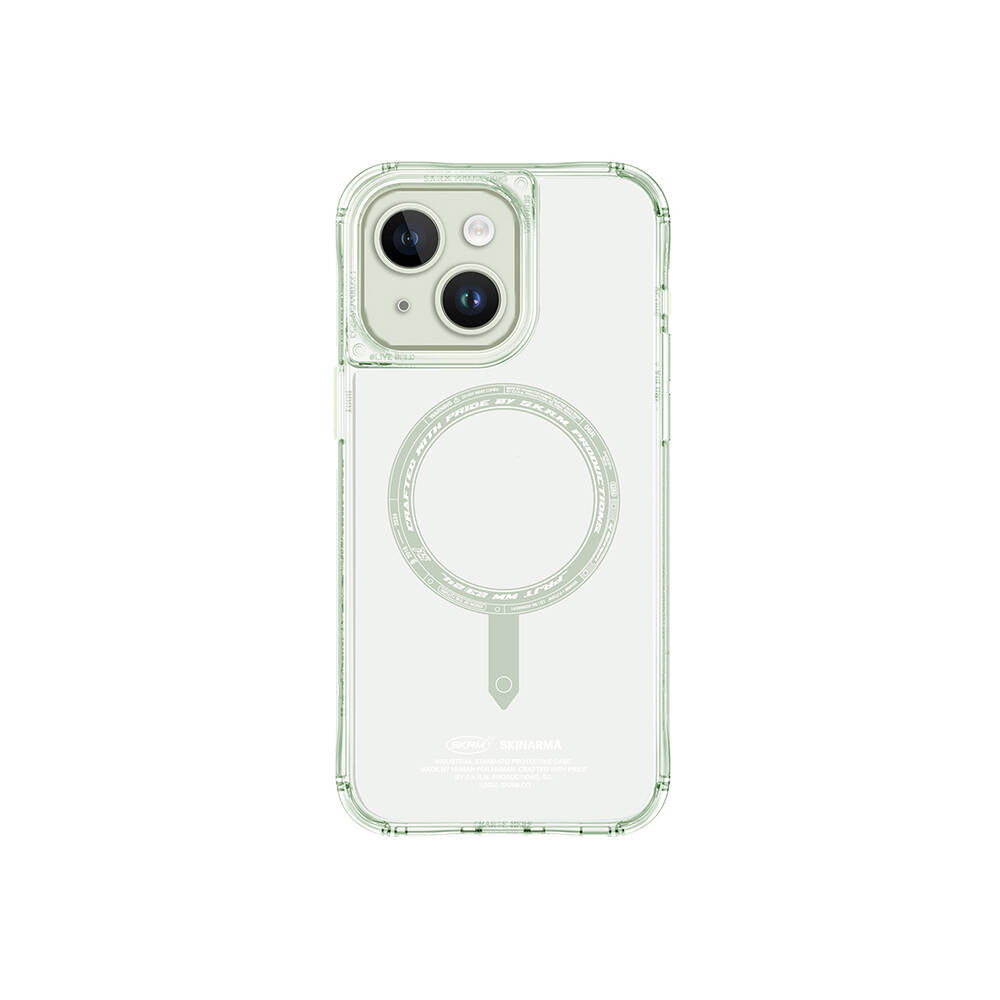 Apple iPhone 15 Kılıf SkinArma Şeffaf Airbag Tasarımlı M-safe Şarj Özellikli Saido Kapak