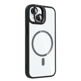 Apple iPhone 15 Kılıf Standlı ve Kamera Lens Hediyeli M-Safe Şarj Özellikli Zore Etro Kapak