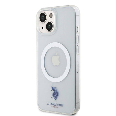 Apple iPhone 15 Kılıf U.S. Polo Assn. Orjinal Lisanslı M-safe Şarj Özellikli Transparan Tasarım Kapak