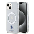 Apple iPhone 15 Kılıf U.S. Polo Assn. Orjinal Lisanslı M-safe Şarj Özellikli Transparan Tasarım Kapak