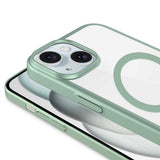 Apple iPhone 15 Kılıf Wireless Şarj Özellikli Sert PC Zore Mat Riksos M-safe Kapak