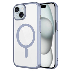 Apple iPhone 15 Kılıf Wireless Şarj Özellikli Sert PC Zore Mat Riksos M-safe Kapak