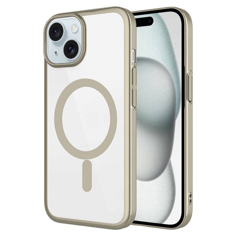 Apple iPhone 15 Kılıf Wireless Şarj Özellikli Sert PC Zore Mat Riksos M-safe Kapak