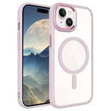 Apple iPhone 15 Kılıf Wireless Şarj Özellikli Zore Krom M-safe Silikon Kapak