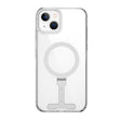 Apple iPhone 15 Kılıf Wiwu FYY-014 M-safe Şarj Özellikli Alüminyum Alaşım Metal Standlı Şeffaf Kapak