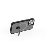 Apple iPhone 15 Kılıf Wiwu ZMM-010 M-safe Şarj Özellikli Mat Arka Yüzey Standlı Kapak