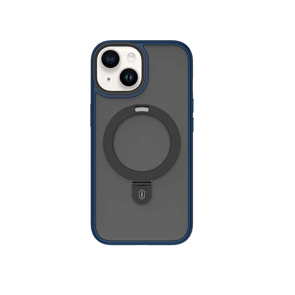 Apple iPhone 15 Kılıf Wiwu ZMM-010 M-safe Şarj Özellikli Mat Arka Yüzey Standlı Kapak