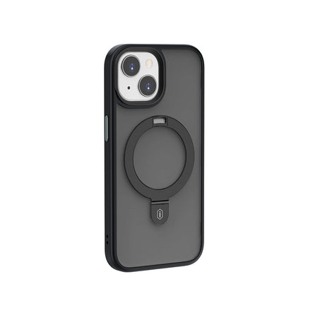 Apple iPhone 15 Kılıf Wiwu ZMM-010 M-safe Şarj Özellikli Mat Arka Yüzey Standlı Kapak