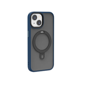 Apple iPhone 15 Kılıf Wiwu ZMM-010 M-safe Şarj Özellikli Mat Arka Yüzey Standlı Kapak