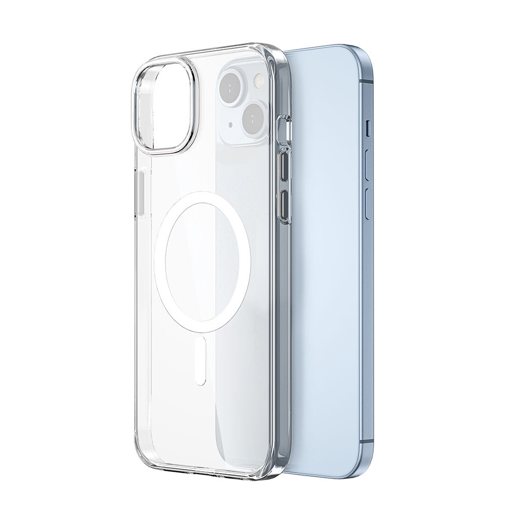 Apple iPhone 15 Kılıf Wiwu ZYS-013 M-safe Şarj Özellikli Renkli Kamera Çerçeveli Şeffaf Jelly Kapak