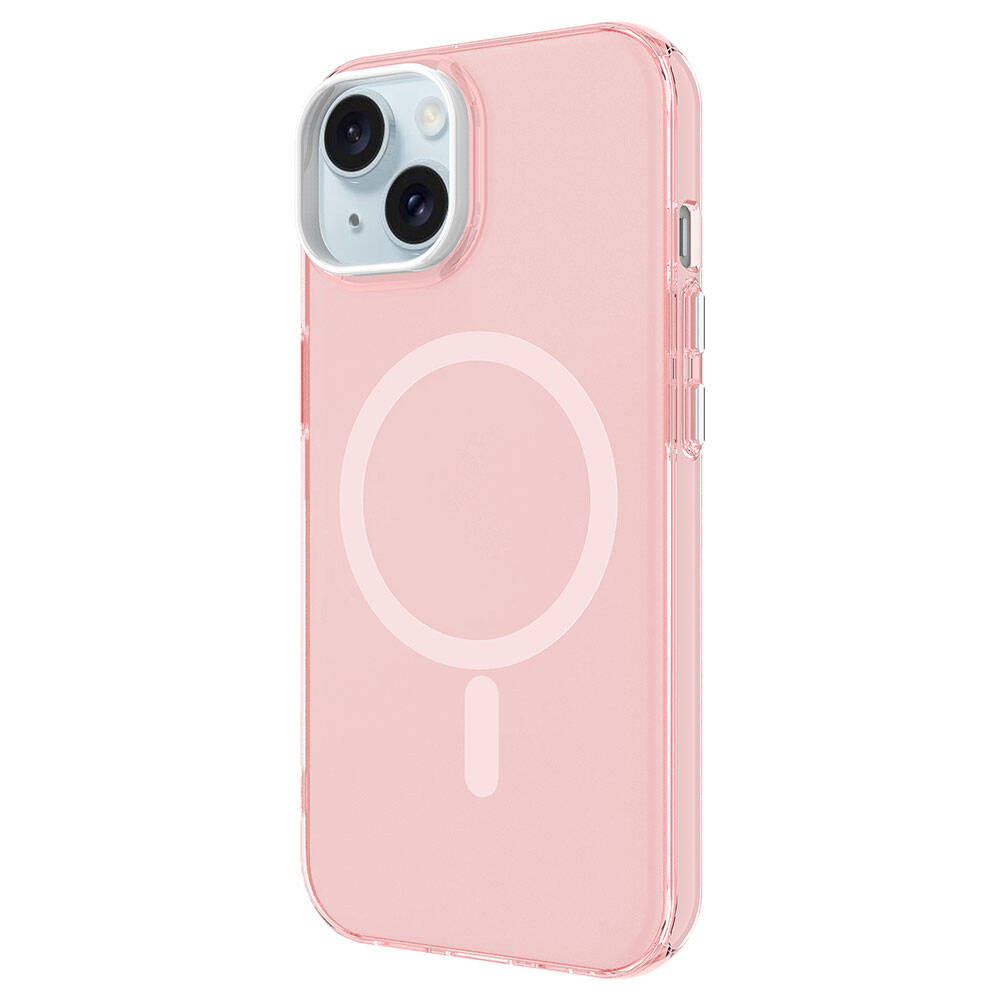 Apple iPhone 15 Kılıf Zore M-safe Şarj Özellikli Buzlu Transparan C-Pro Sert Kapak