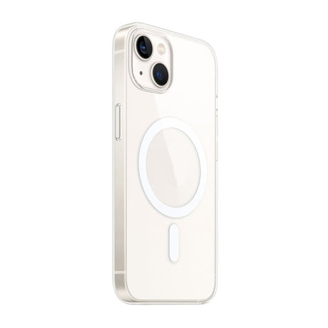 Apple iPhone 15 Kılıf Zore M-safe Şarj Özellikli Şeffaf Tek Kamera Çerçeveli Porto Kapak