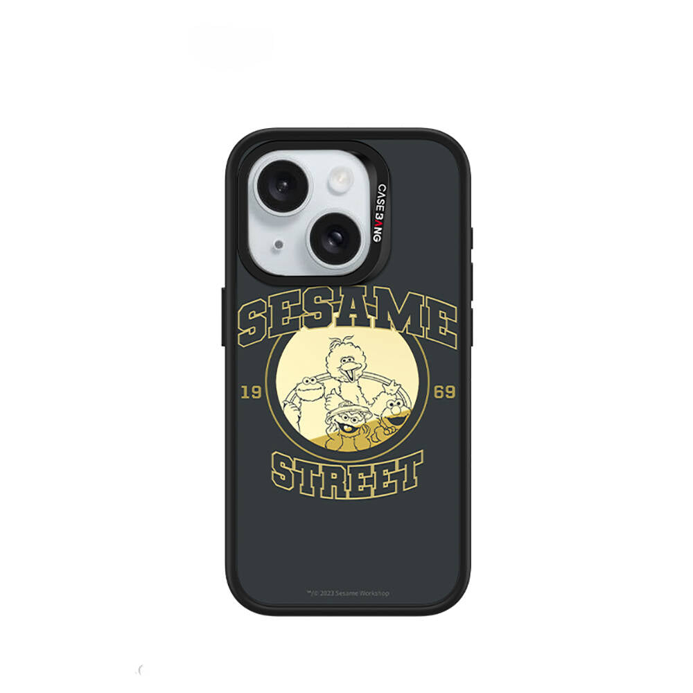 Apple iPhone 15 M-safe Şarj Özellikli Casebang Sesame Street Serisi Mıknatıslı Arka Panel