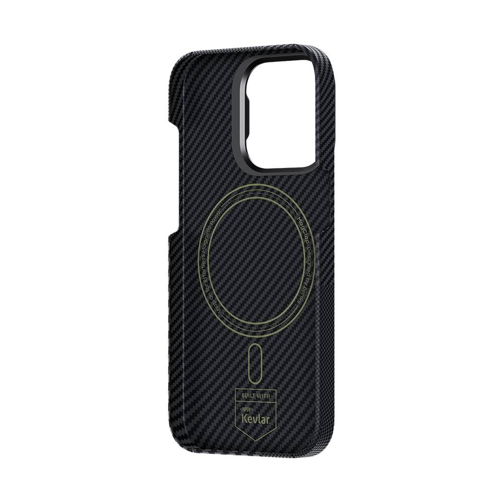 Apple iPhone 15 M-safe Şarj Özellikli Karbon Fiber Benks Montage ArmorAir Kevlar Kapak