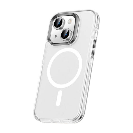 Apple iPhone 15 Plus Kılıf Airbagli M-safe Wireless Şarj Özellikli Lens Koruyuculu Zore Klaptika Kapak