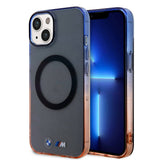 Apple iPhone 15 Plus Kılıf BMW M-safe Şarj Özellikli Transparan Renkli Çerçeveli Orjinal Lisanslı Kapak