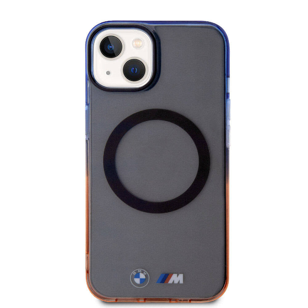 Apple iPhone 15 Plus Kılıf BMW M-safe Şarj Özellikli Transparan Renkli Çerçeveli Orjinal Lisanslı Kapak