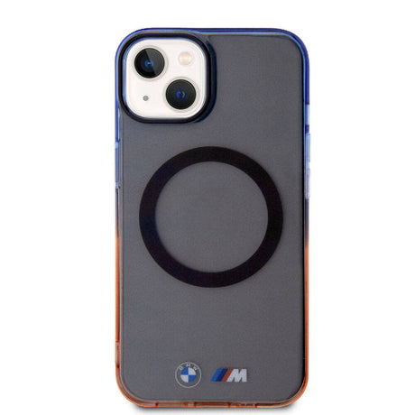 Apple iPhone 15 Plus Kılıf BMW M-safe Şarj Özellikli Transparan Renkli Çerçeveli Orjinal Lisanslı Kapak