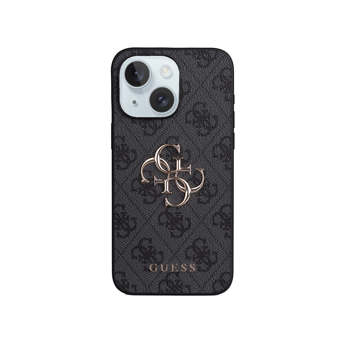 Apple iPhone 15 Plus Kılıf Guess Orjinal Lisanslı PU Deri 4G Büyük Metal Logolu Çapraz Vücut Askılı Kapak