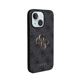 Apple iPhone 15 Plus Kılıf Guess Orjinal Lisanslı PU Deri 4G Büyük Metal Logolu Çapraz Vücut Askılı Kapak