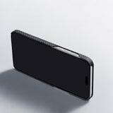 Apple iPhone 15 Plus Kılıf M-safe Şarj Özellikli 600D Aramid Fiber Pitaka Ultra-Slim Classic Serisi Black-Grey Twill Kapak