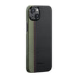 Apple iPhone 15 Plus Kılıf M-safe Şarj Özellikli 600D Aramid Fiber Pitaka Tactile Woven Orchestra Serisi Overture Kapak