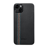 Apple iPhone 15 Plus Kılıf M-safe Şarj Özellikli 600D Aramid Fiber Pitaka Tactile Woven Orchestra Serisi Rhapsody Kapak