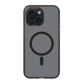 Apple iPhone 15 Plus Kılıf M-safe Şarj Özellikli Cam Arka Yüzey Recci Michelin Serisi Kapak