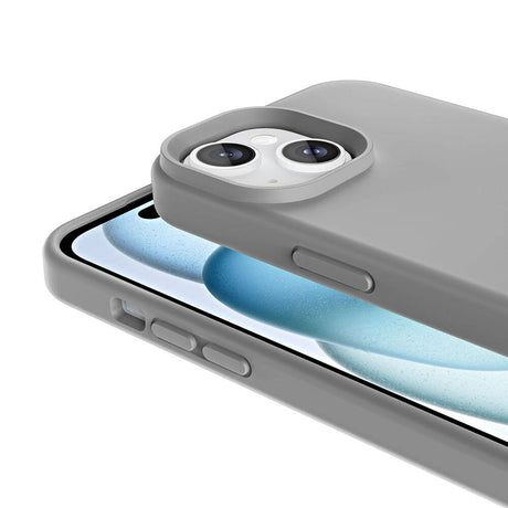Apple iPhone 15 Plus Kılıf M-safe Şarj Özellikli Sıvı Teknolojili Silinebilir Sert Zore Kivi Kapak