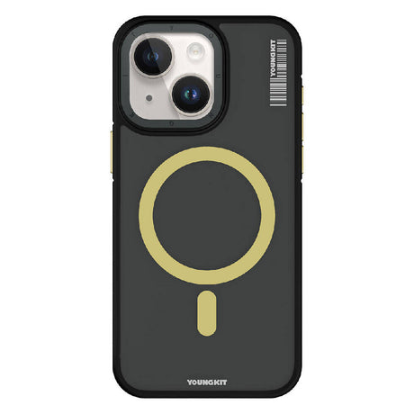Apple iPhone 15 Plus Kılıf M-safe Şarj Özellikli Youngkit Rock Sand Serisi Kapak
