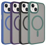 Apple iPhone 15 Plus Kılıf Mat Arka Yüzey Wireless Şarj Özellikli Zore Flet M-safe Kapak