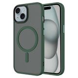 Apple iPhone 15 Plus Kılıf Mat Arka Yüzey Wireless Şarj Özellikli Zore Flet M-safe Kapak