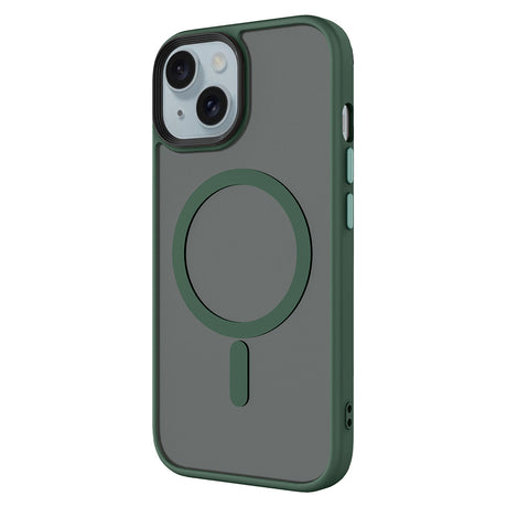 Apple iPhone 15 Plus Kılıf Mat Arka Yüzey Wireless Şarj Özellikli Zore Flet M-safe Kapak