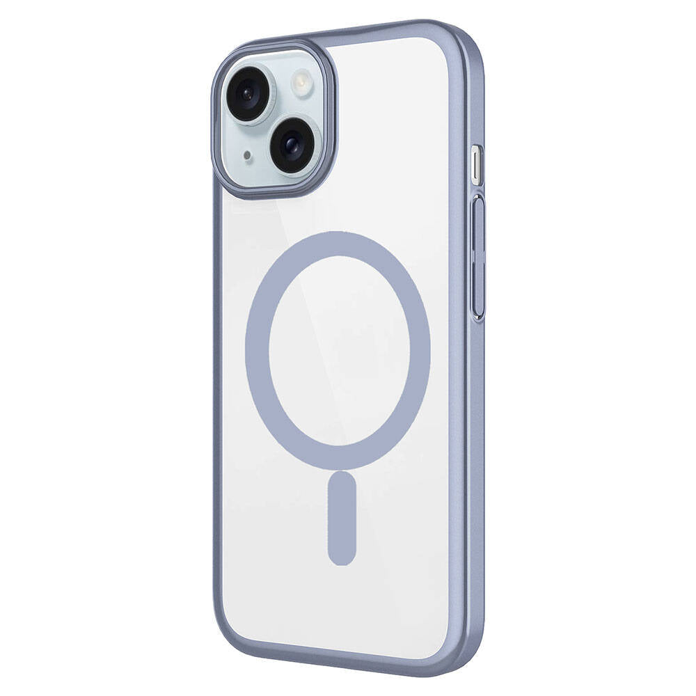 Apple iPhone 15 Plus Kılıf Wireless Şarj Özellikli Sert PC Zore Mat Riksos M-safe Kapak