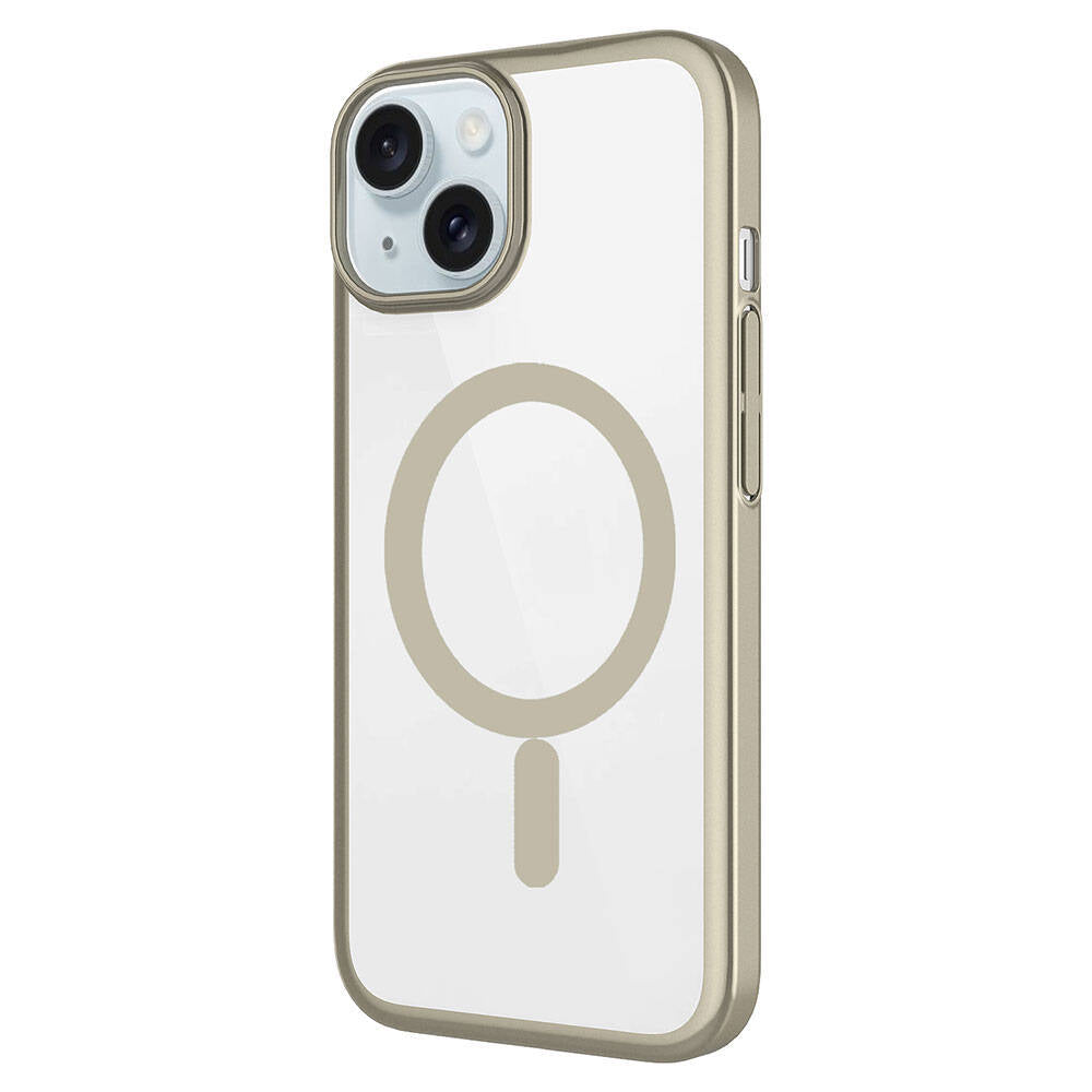 Apple iPhone 15 Plus Kılıf Wireless Şarj Özellikli Sert PC Zore Mat Riksos M-safe Kapak