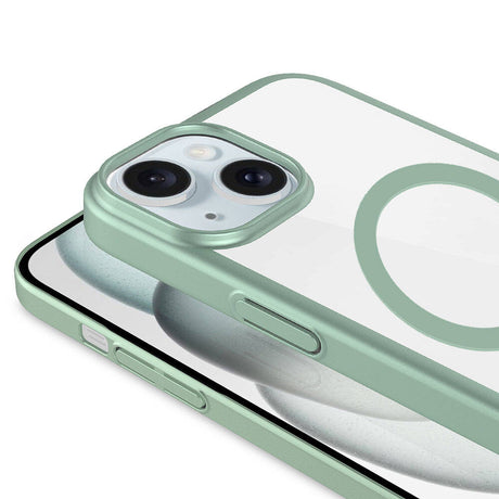 Apple iPhone 15 Plus Kılıf Wireless Şarj Özellikli Sert PC Zore Mat Riksos M-safe Kapak